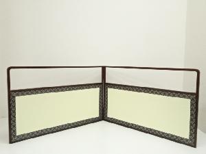 利休梅・網代風炉先屏風（箱付）